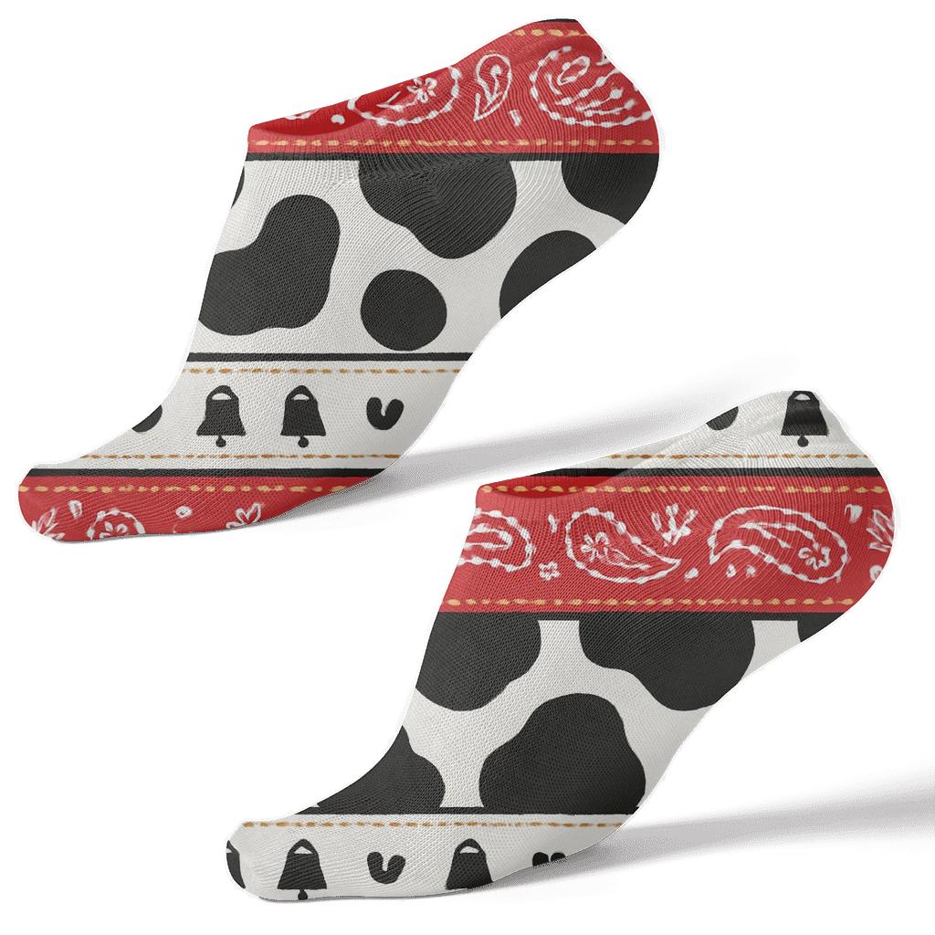 Retro Bandana Stripe With Spot Progression unique graphic ankle socks