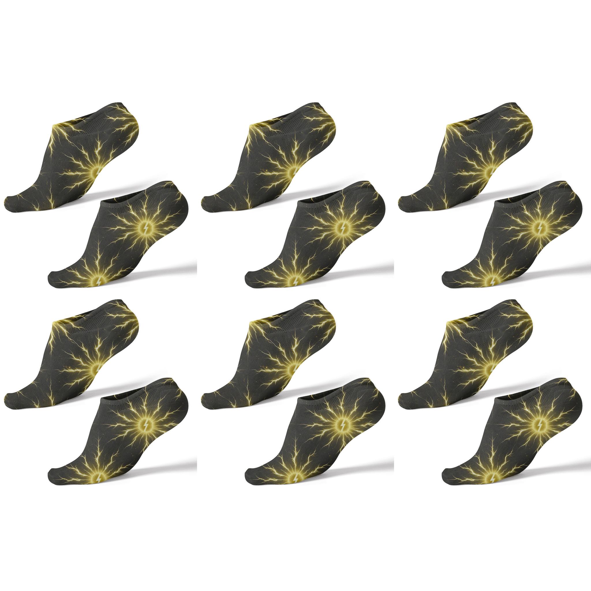 Radial Bolt Burst Tiling custom ankle socks