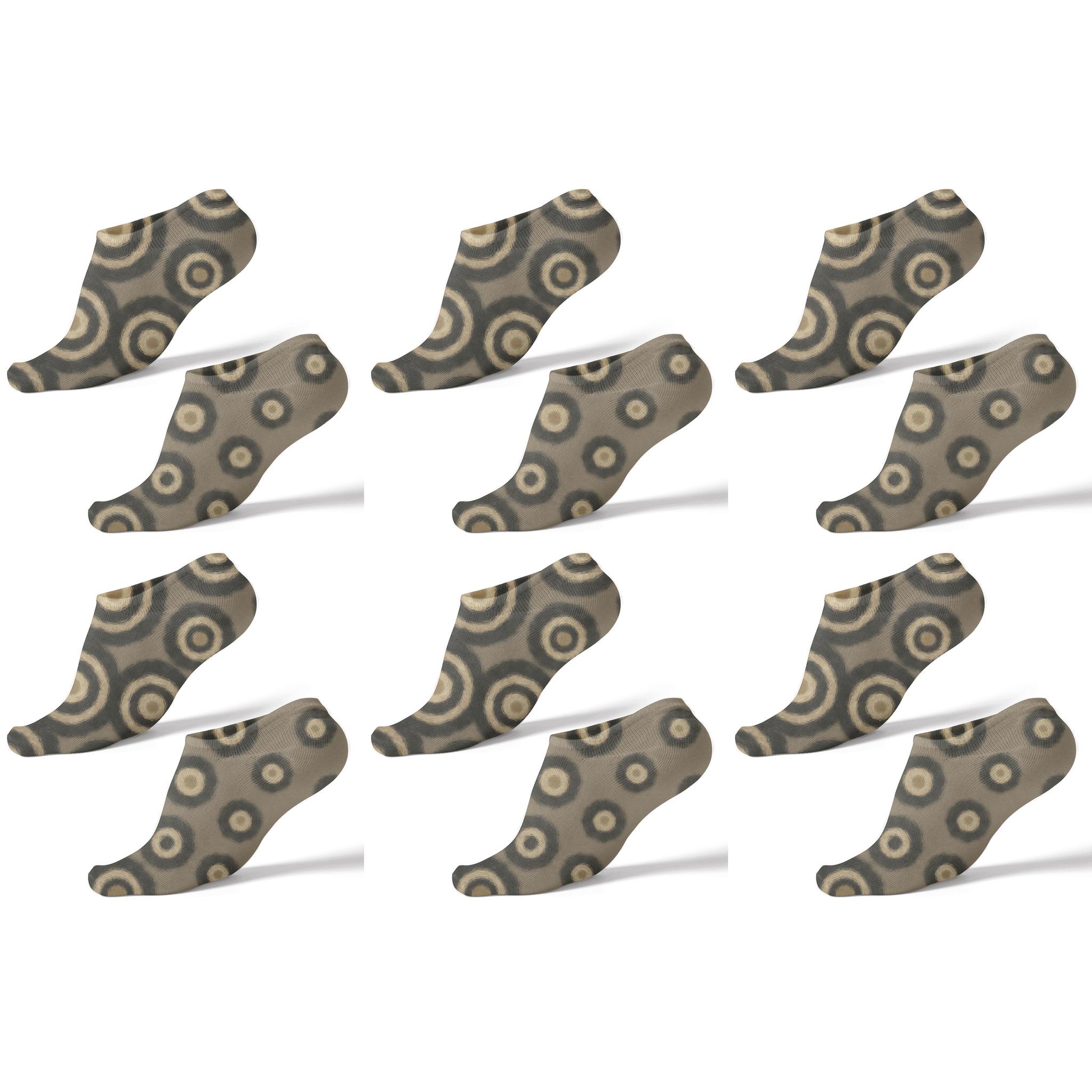 Oversized Medallion Spots On Neutral Wrap custom ankle socks