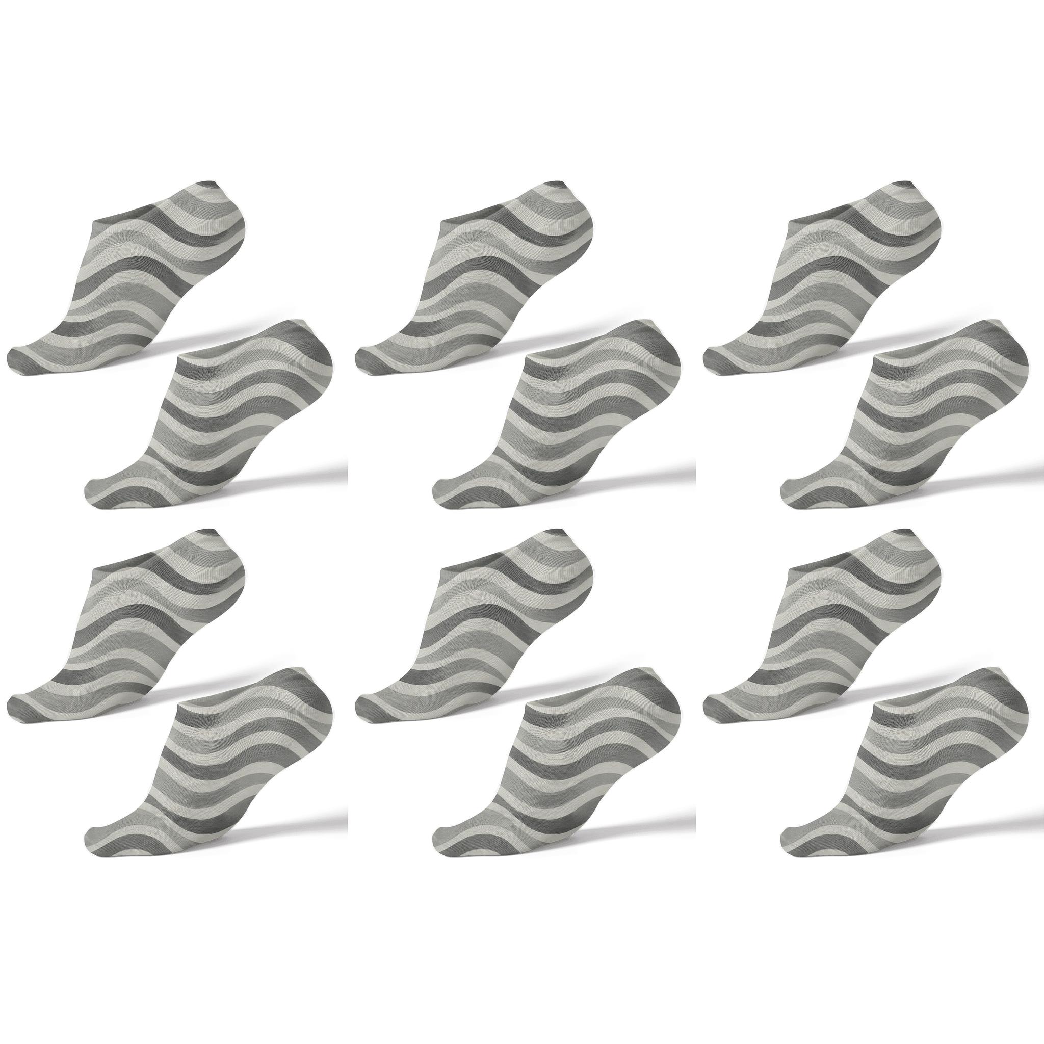 Organic Zebra Wave Tessellation stylish athletic ankle socks