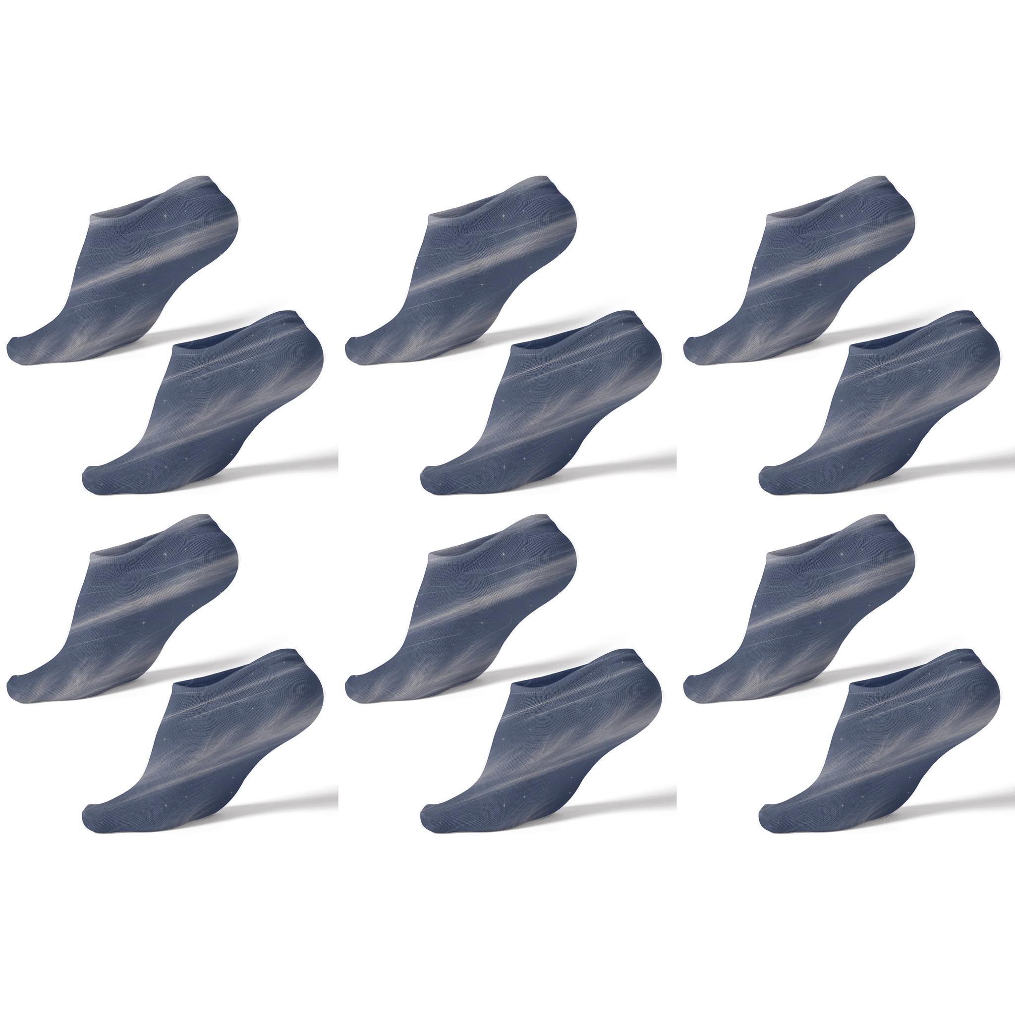 Cirrus Streak Array On Midnight personalized ankle socks