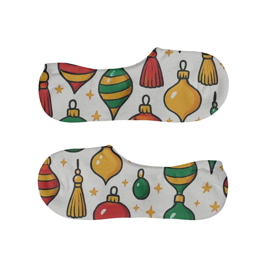Ornament Scatter Christmas low cut no-show socks