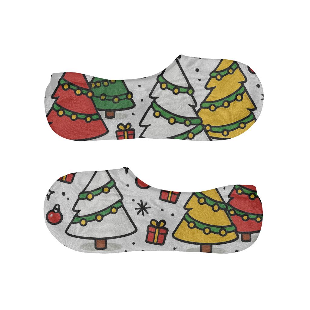 Holiday Star Topper With Christmas Tree Motifs personalized invisible socks