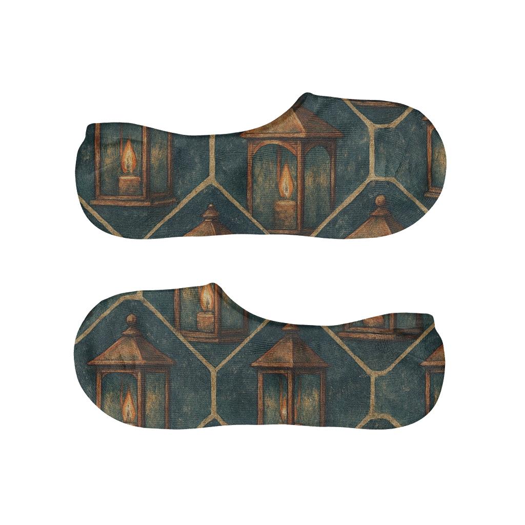 Copper Frame Lantern Mosaic comfortable invisible socks