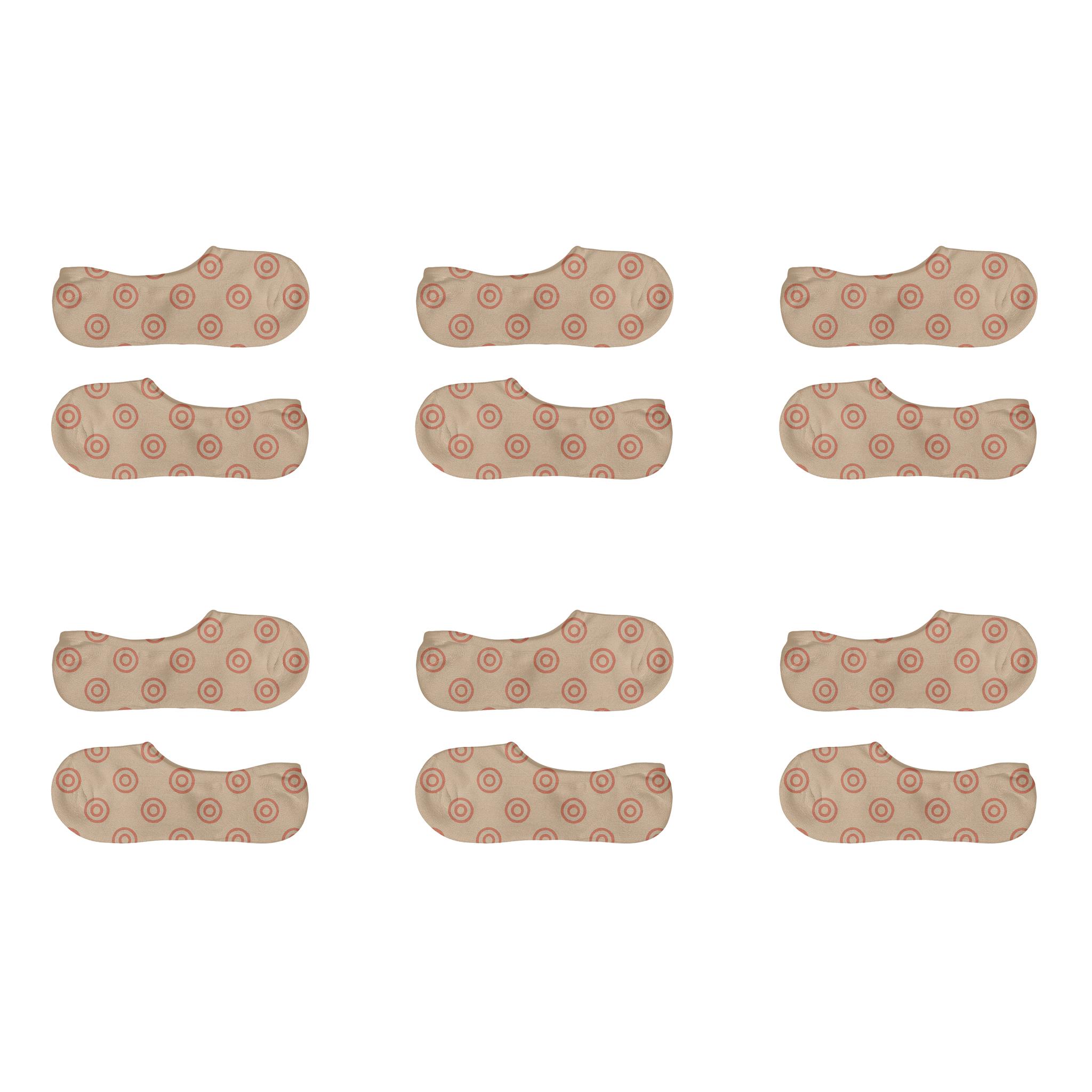 Small Ring Interval designer printed no-show socks