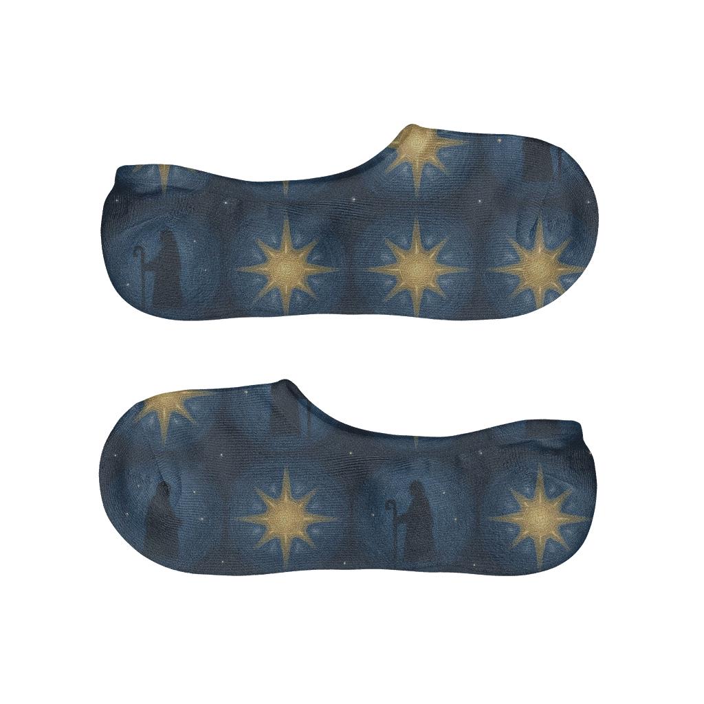 Nocturnal Star Medallion Tessellation Star Of Bethlehem unique hidden socks