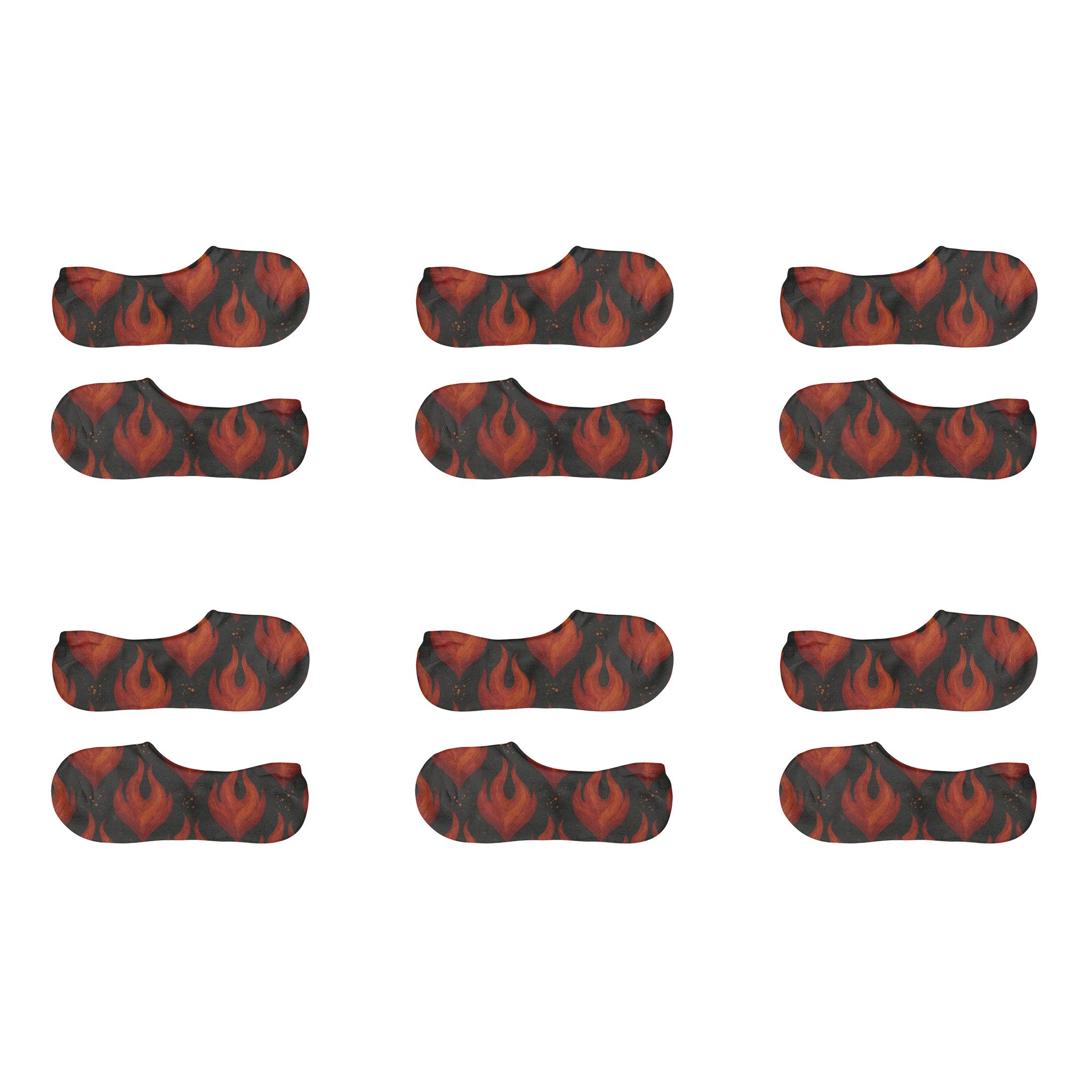 Ember Tessellation Grid trendy no-show sock styles