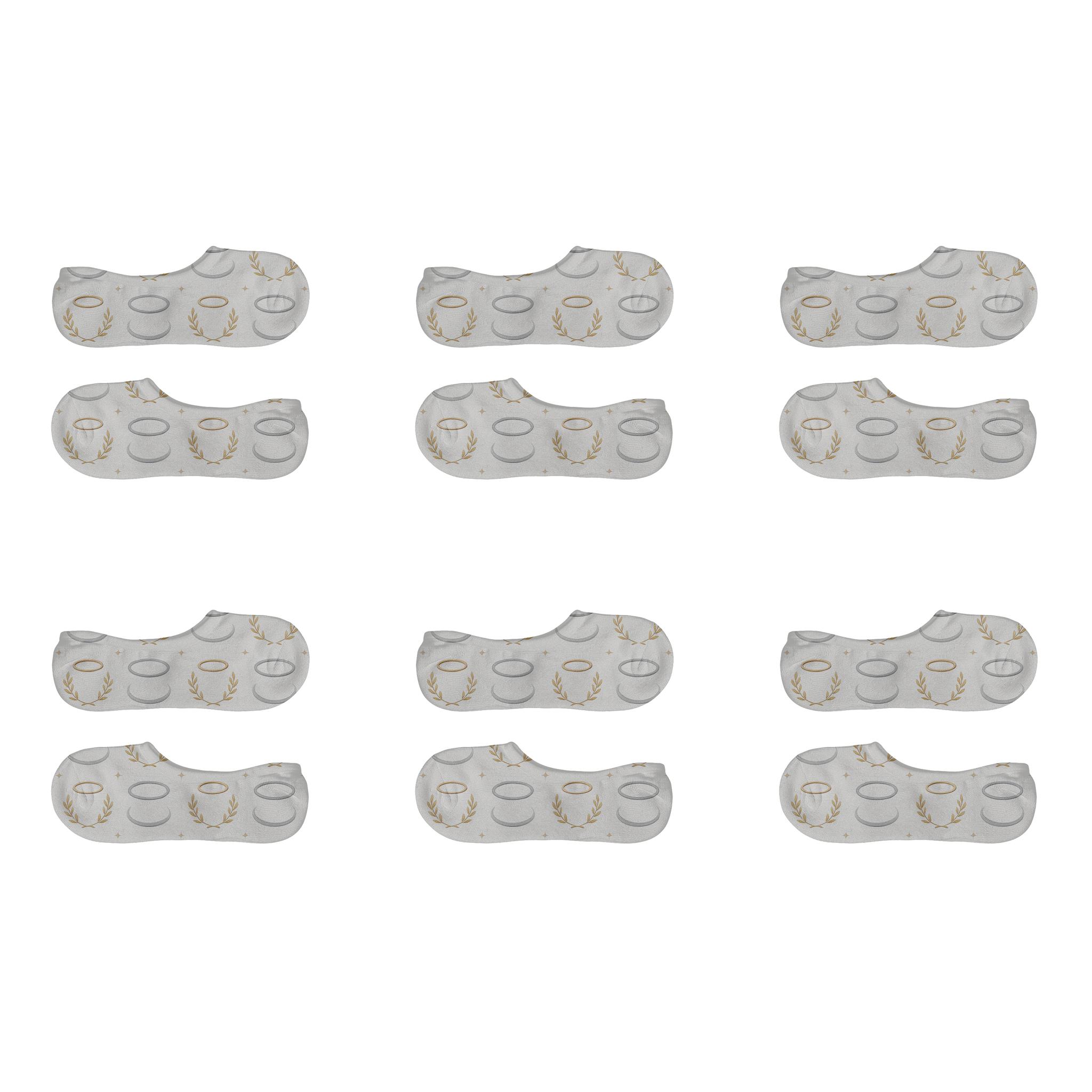 Guardian Angel Halo Grid low cut no-show socks