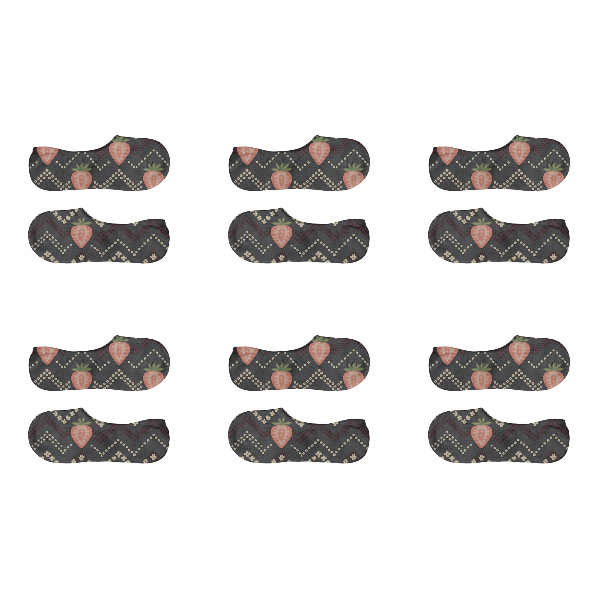 Seed Scatter Chevron On Charcoal Background unique hidden socks