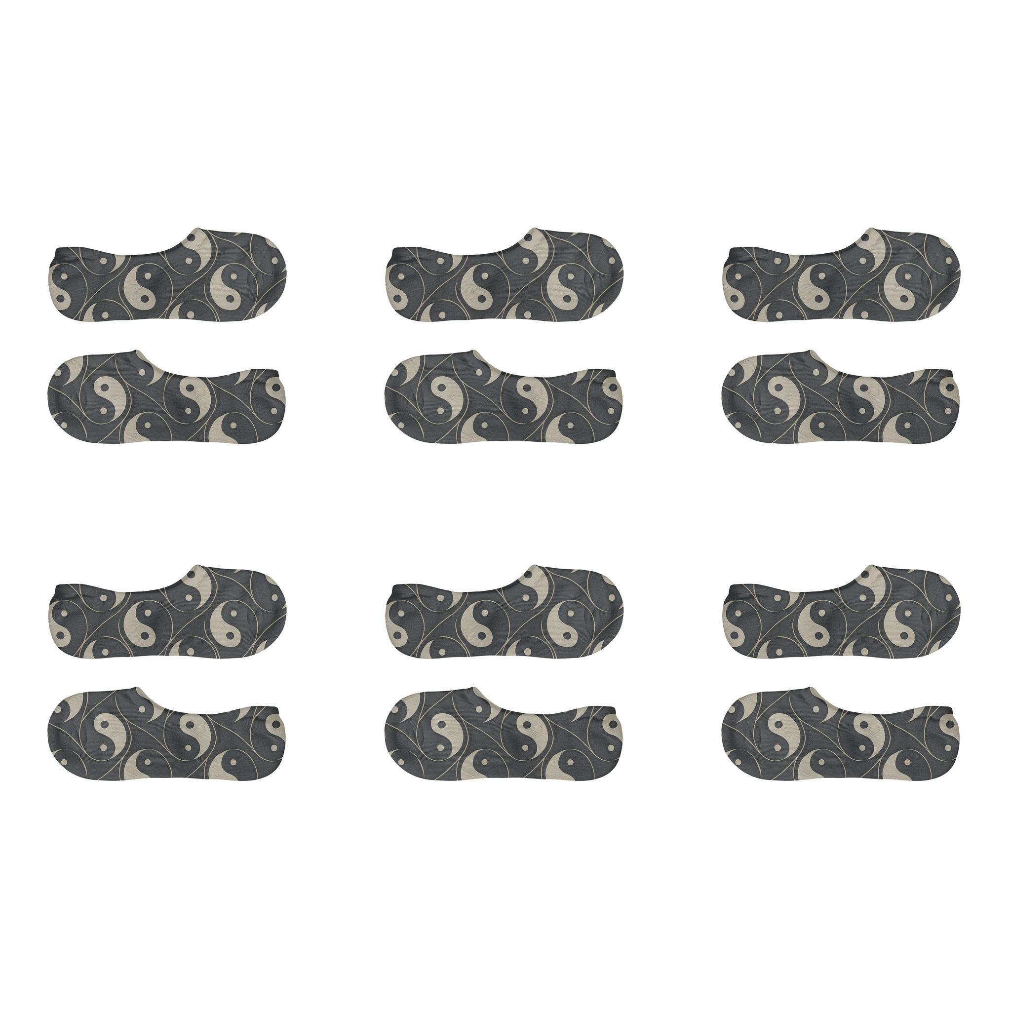 Interlocking Teardrop Tessellation anti-slip no-show socks