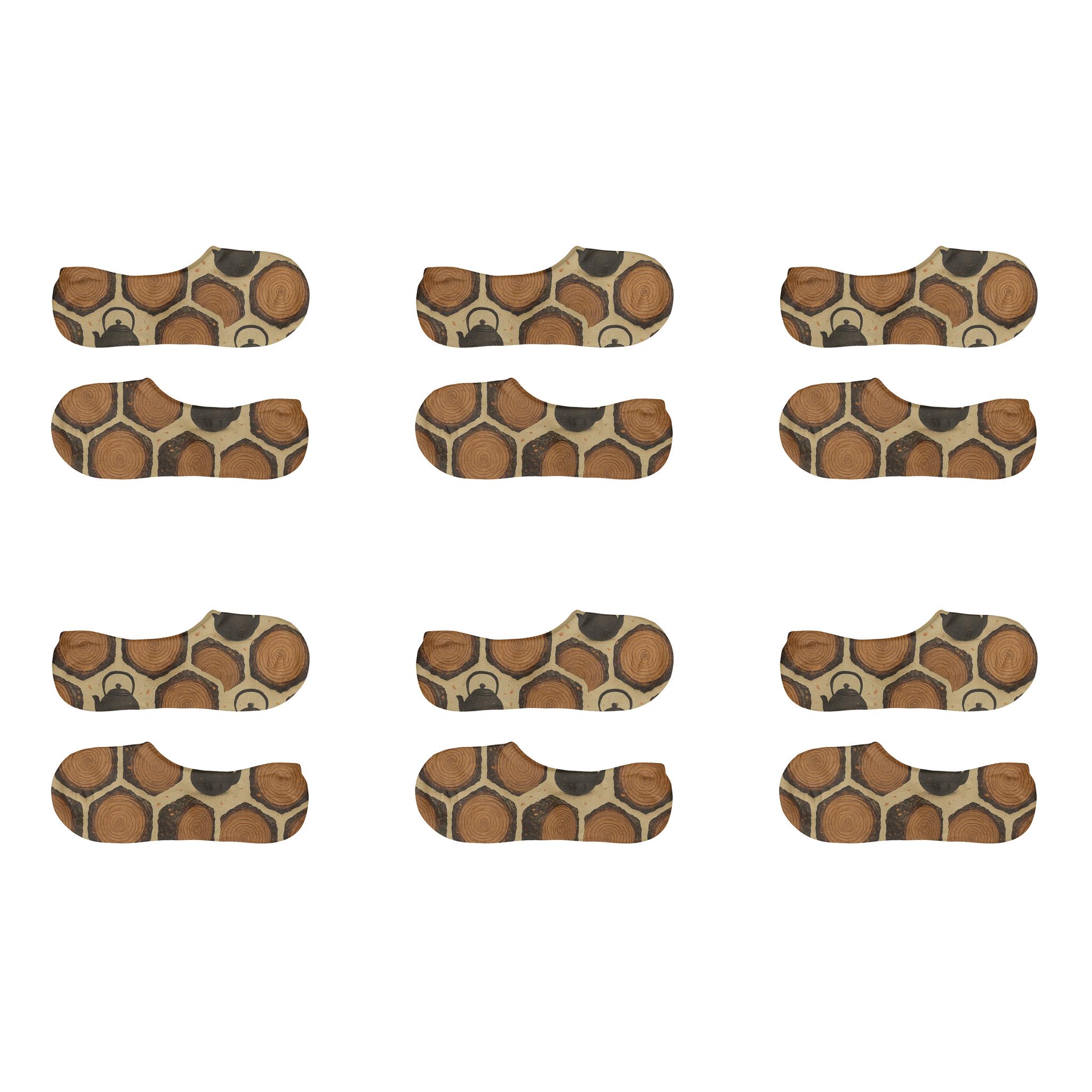 Heart Stacked Log Lattice trendy no-show sock styles