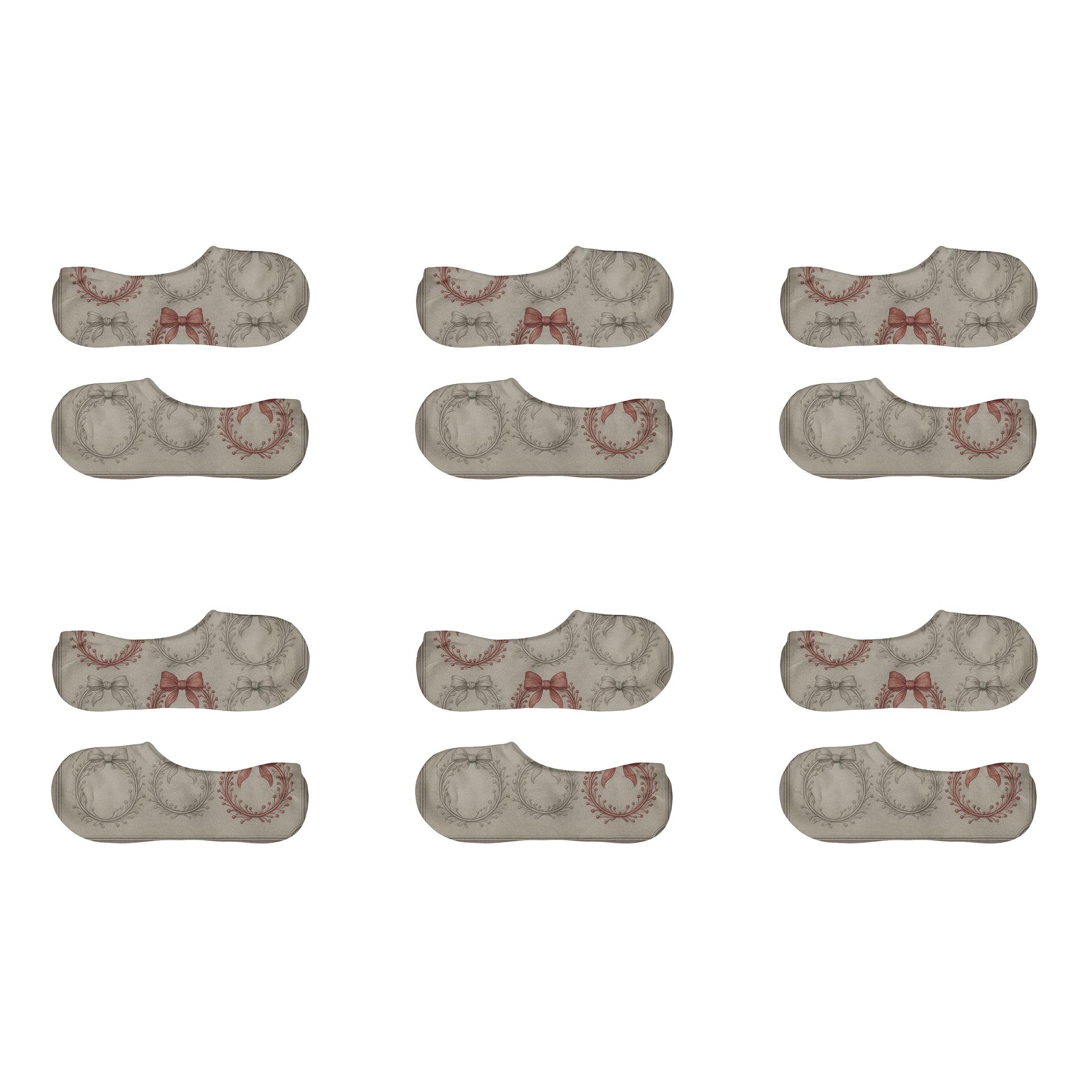 Ornamental Bow Wreath Compound-Edition comfortable low-cut socks