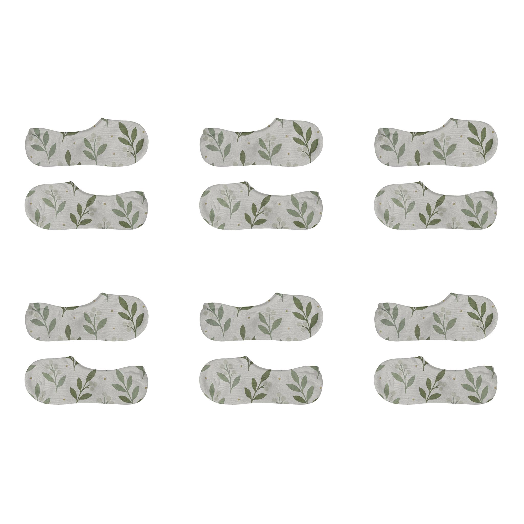 Sprig Silhouettes With Mistletoe Accent comfortable low-cut socks