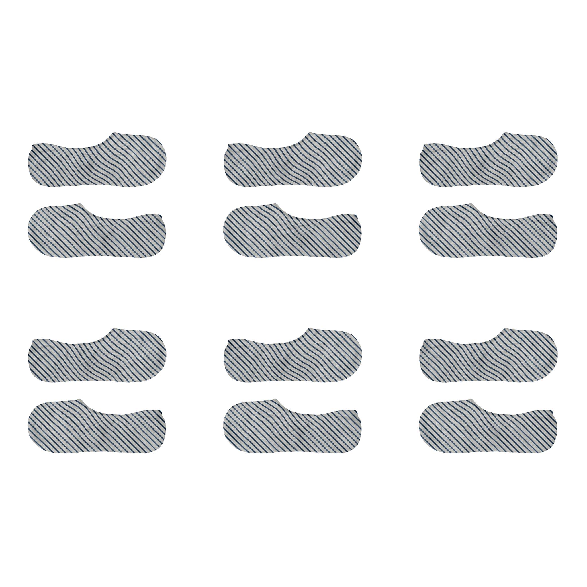 Subtle Moire Bands comfortable invisible socks