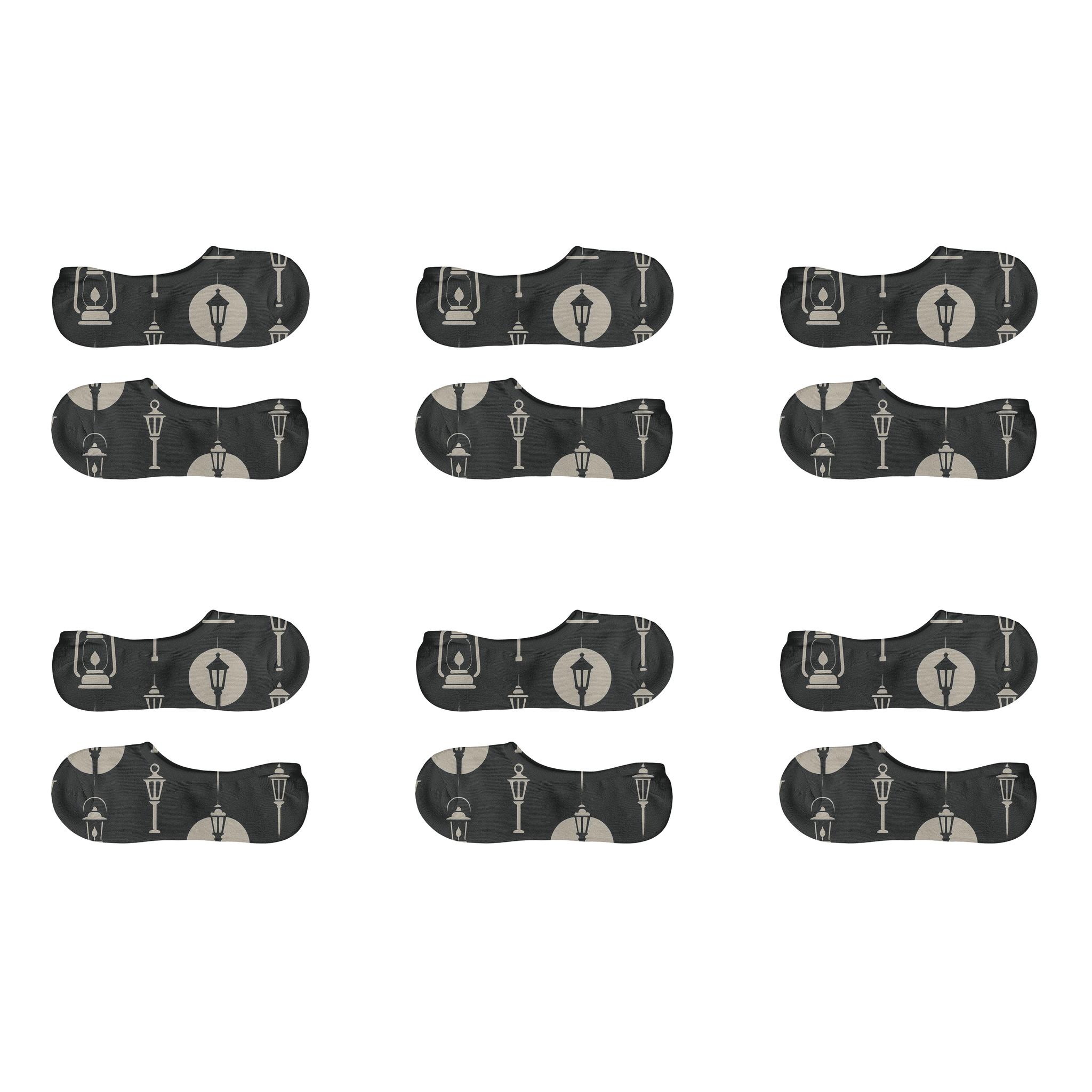 Midnight Lantern Silhouette Pattern personalized invisible socks