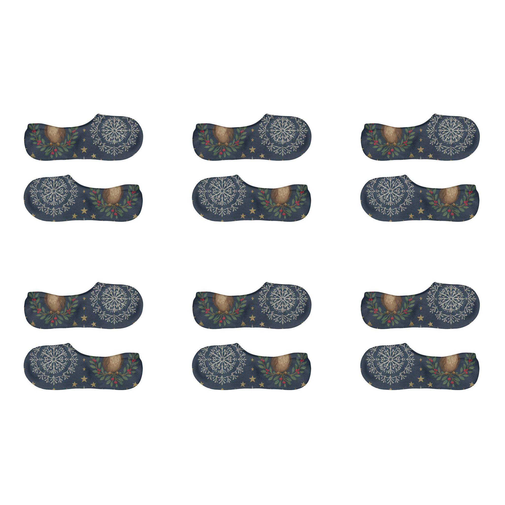 Jolly Owl Snowflake Radial personalized no-show socks