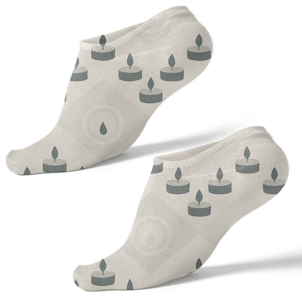 Tealight Chevron With Candle Finish unique graphic ankle socks