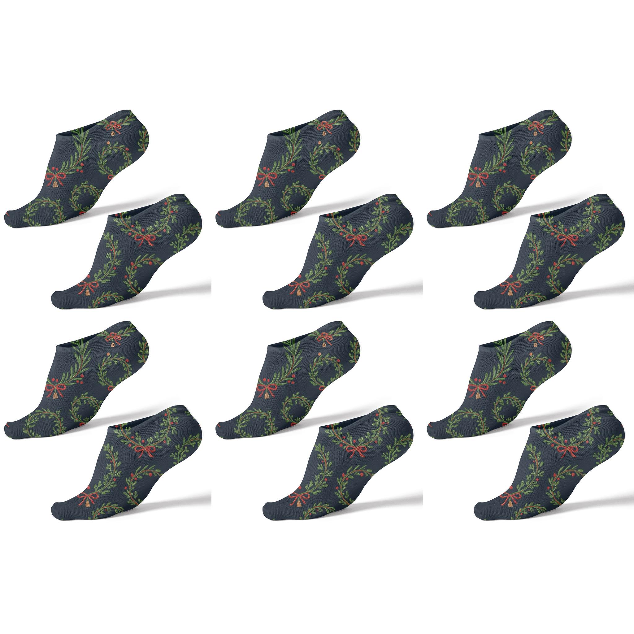 Herb Hoop Floral-Style Wreath unique graphic ankle socks