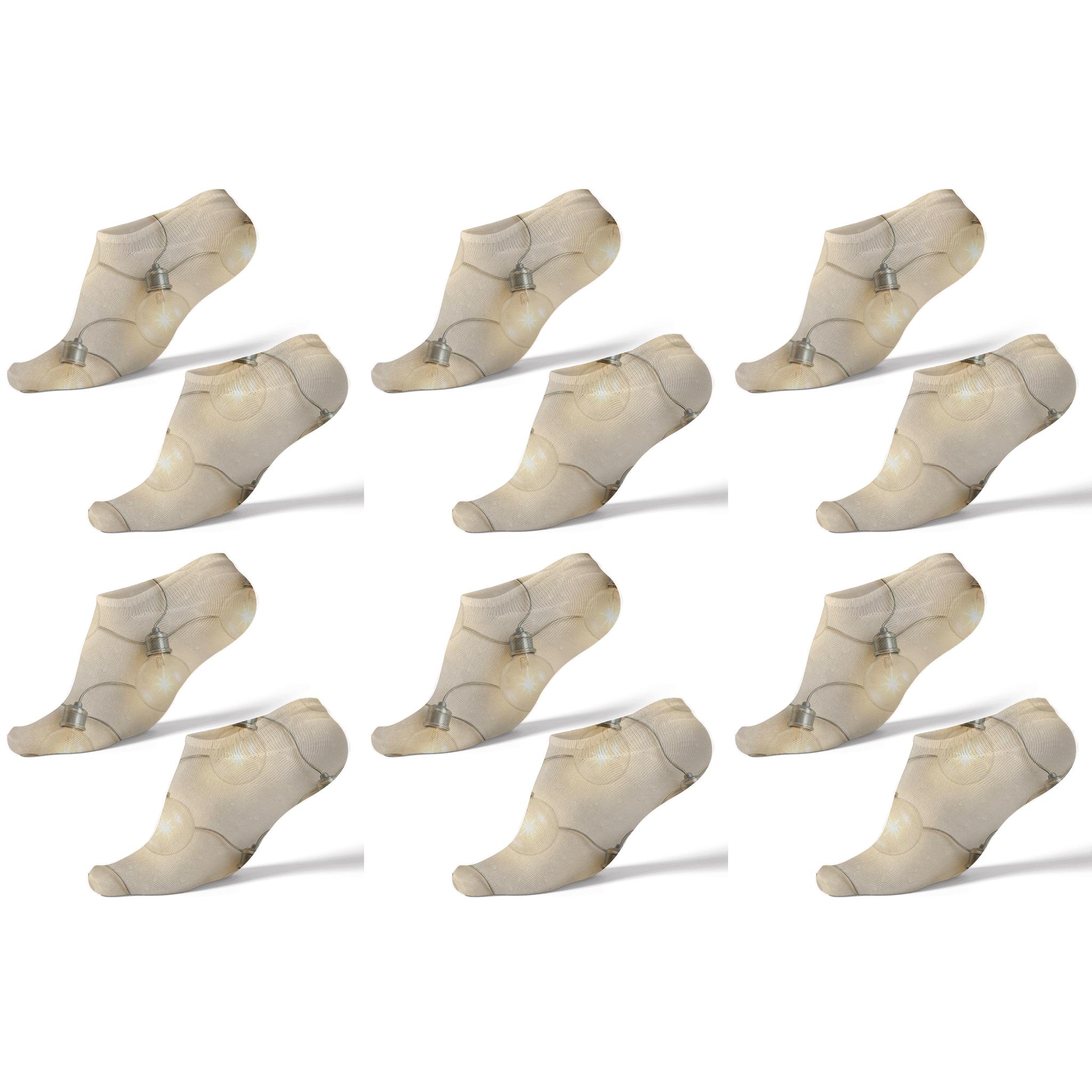 Glowing Globe Tessellation On Light Ground unique graphic ankle socks