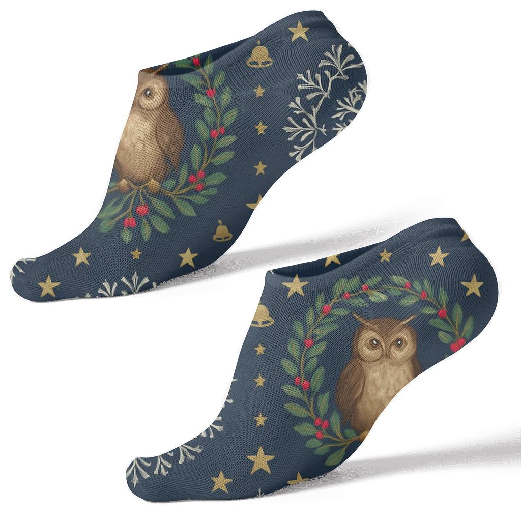 Jolly Owl Snowflake Radial premium sports ankle socks