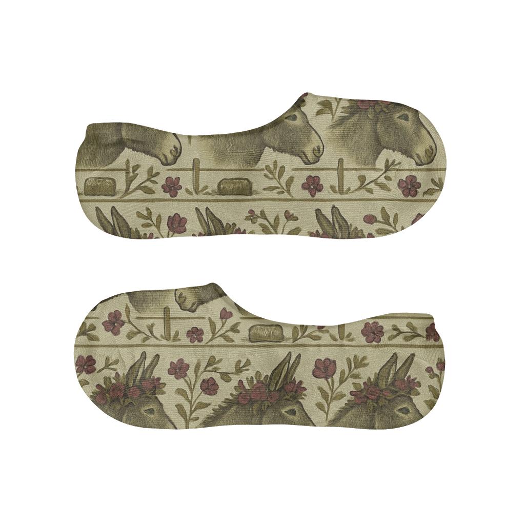 Flower Crown Donkey Band personalized invisible socks