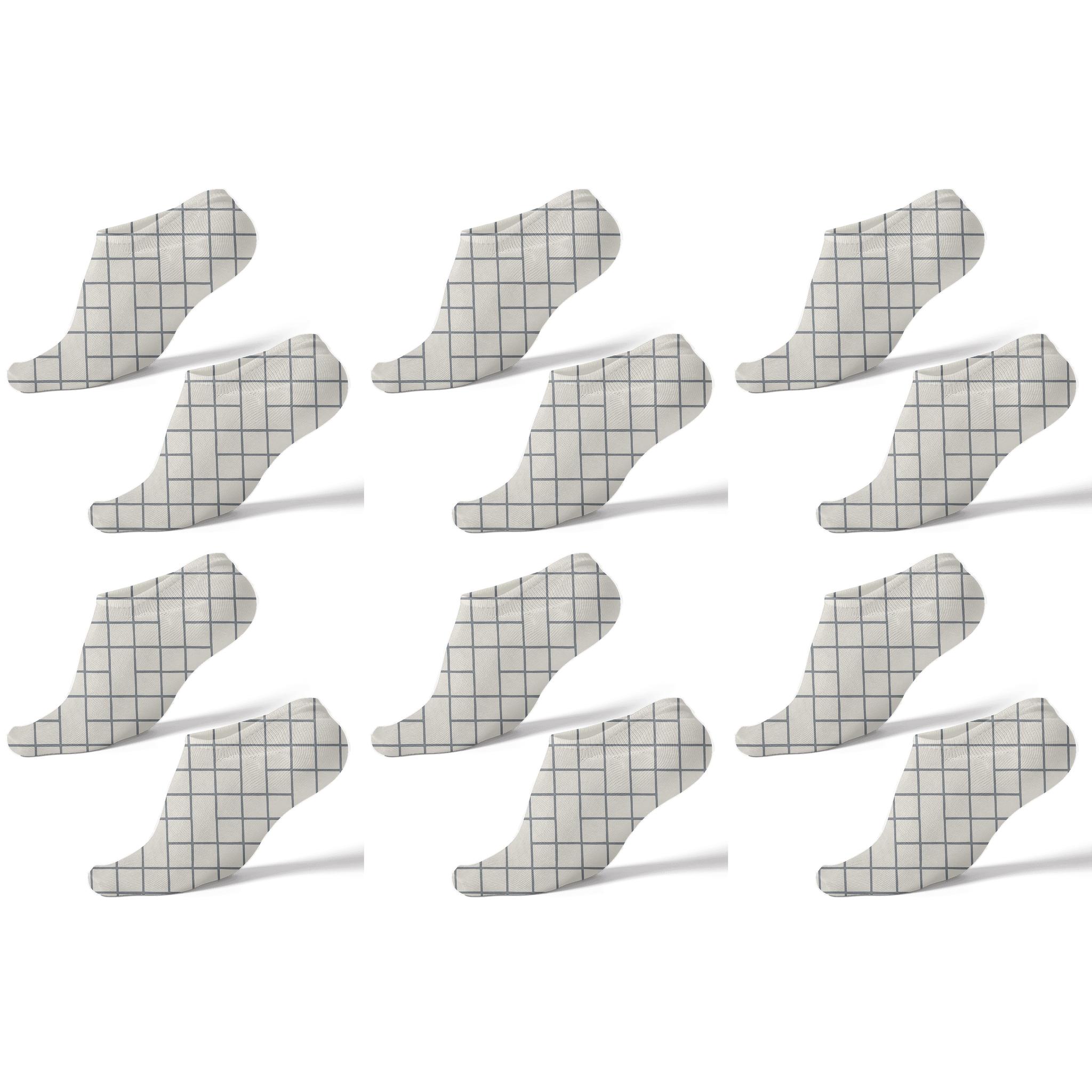 Mini Grid Drift personalized ankle socks