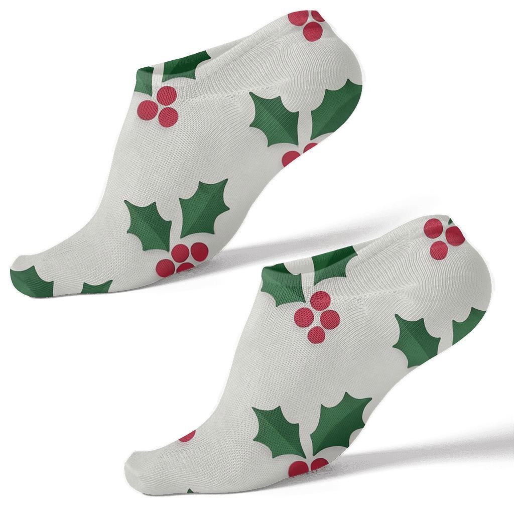 Holly Scatter HolidayEdition custom ankle socks