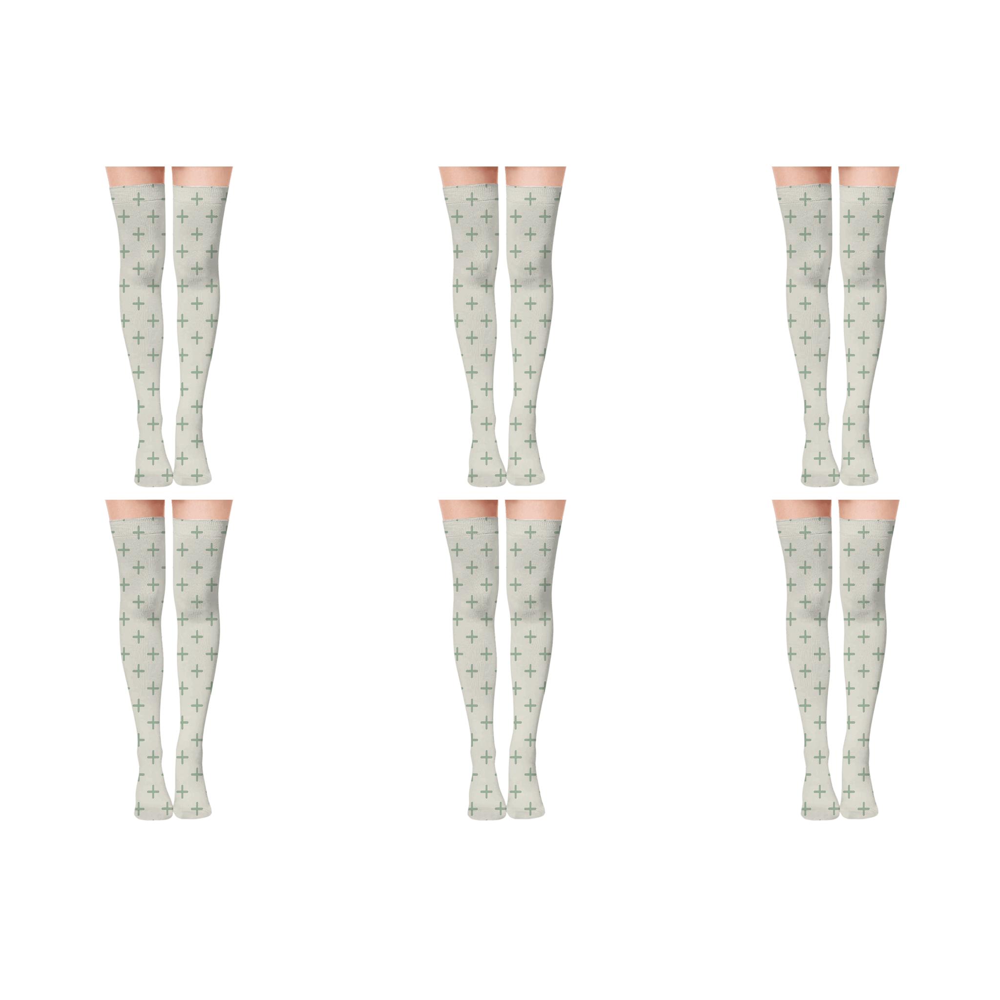 Gentle Cross Pack unique graphic over-the-knee socks