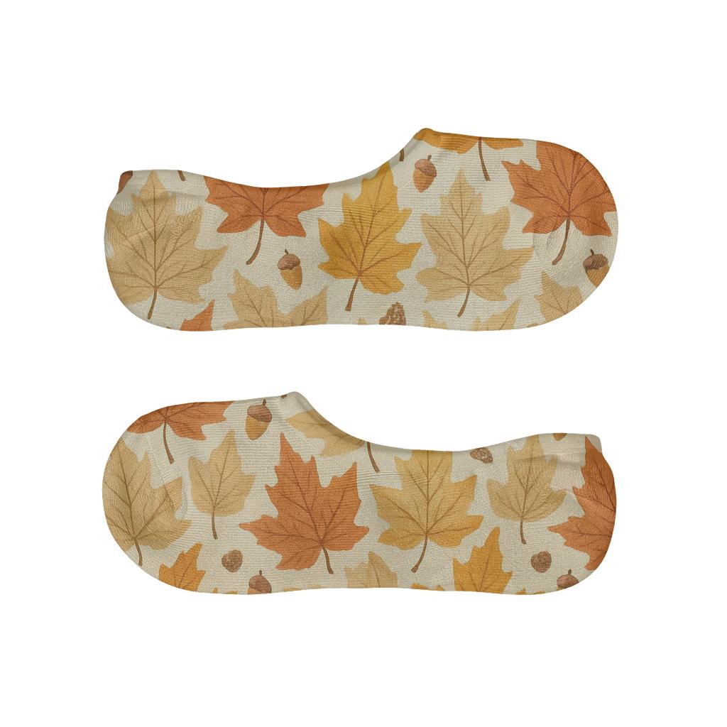 Golden Maple Tessellation On Cream comfortable low-cut socks