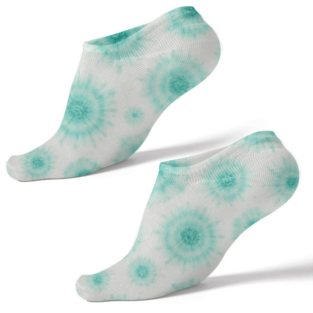 Ice Dye Starburst Scatter On White comfortable cotton ankle socks