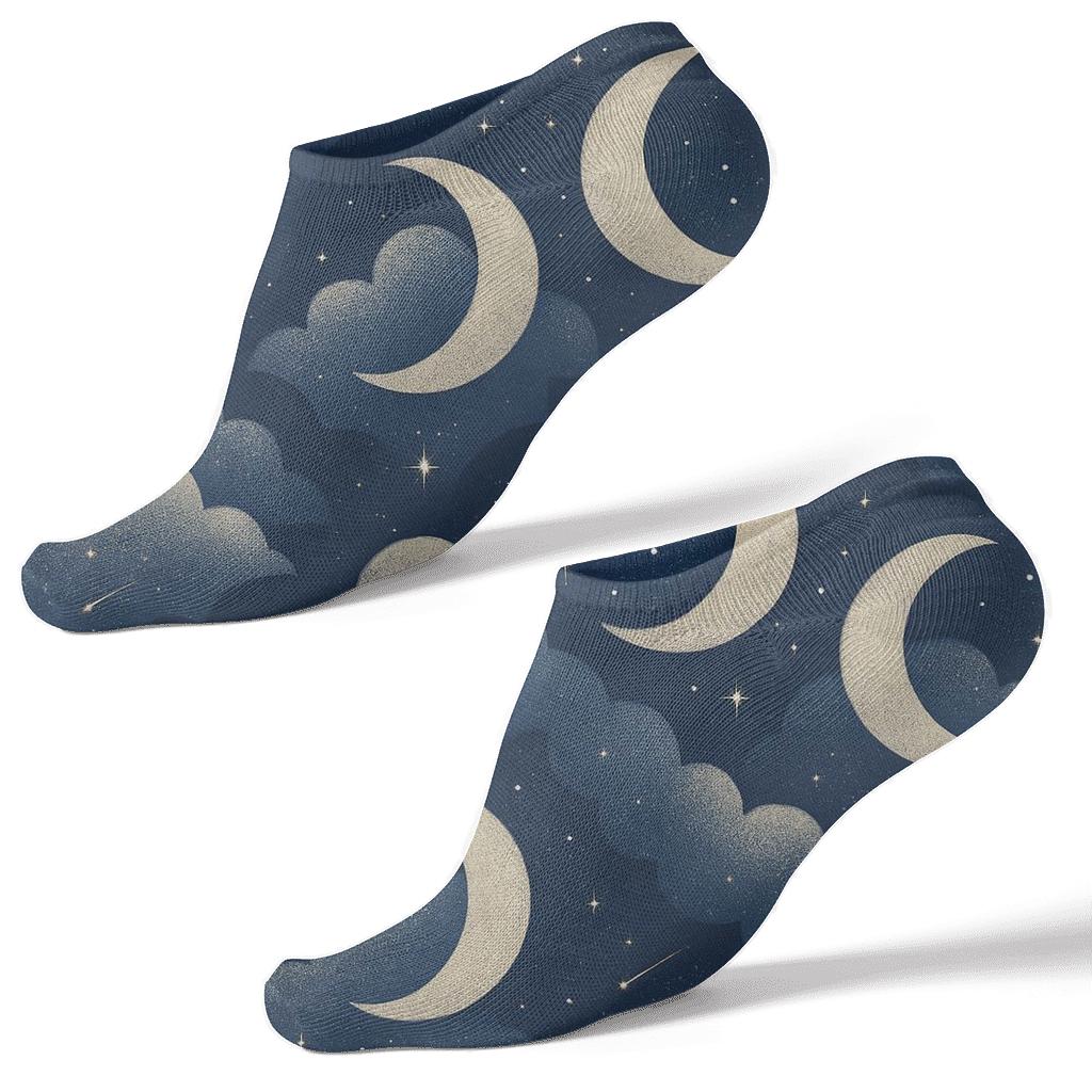 Midnight Starry Mist Tessellation stylish athletic ankle socks