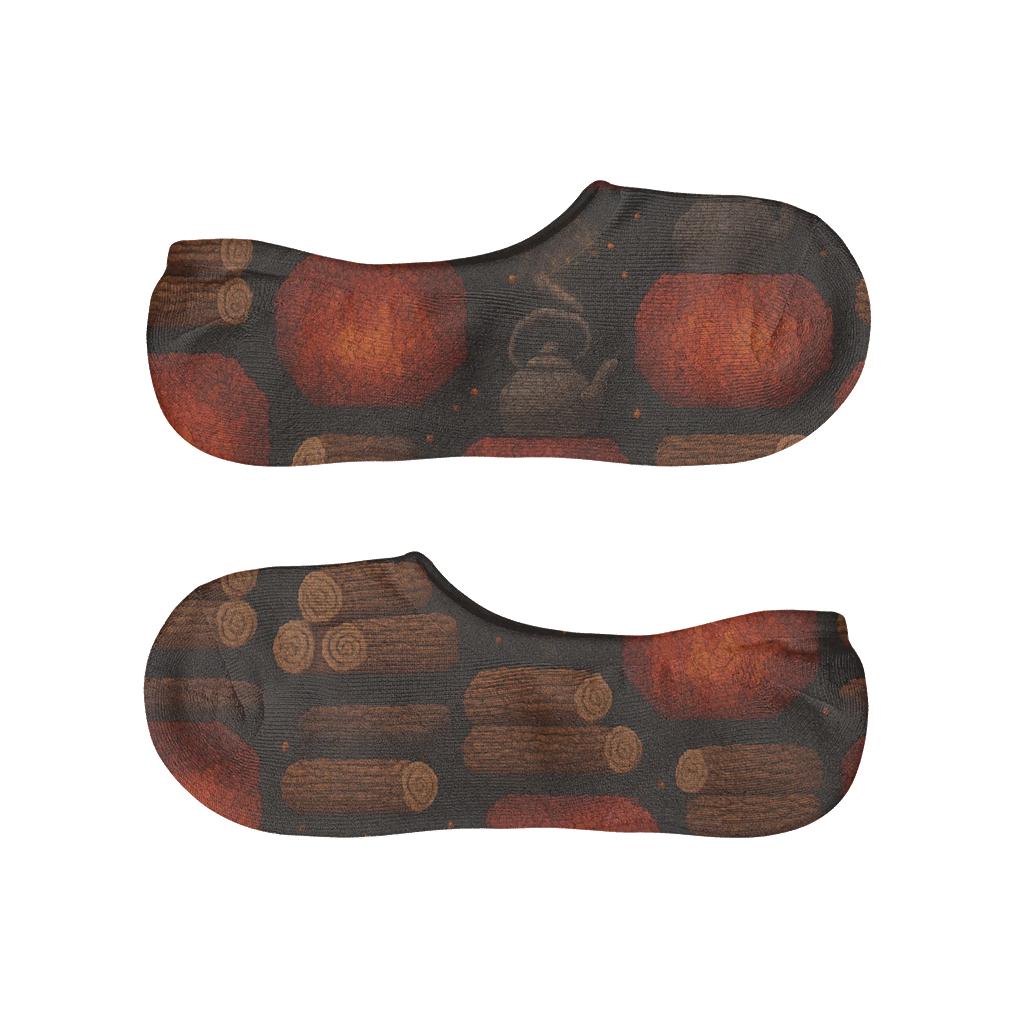 Heart Hearthstone Tessellation designer printed no-show socks