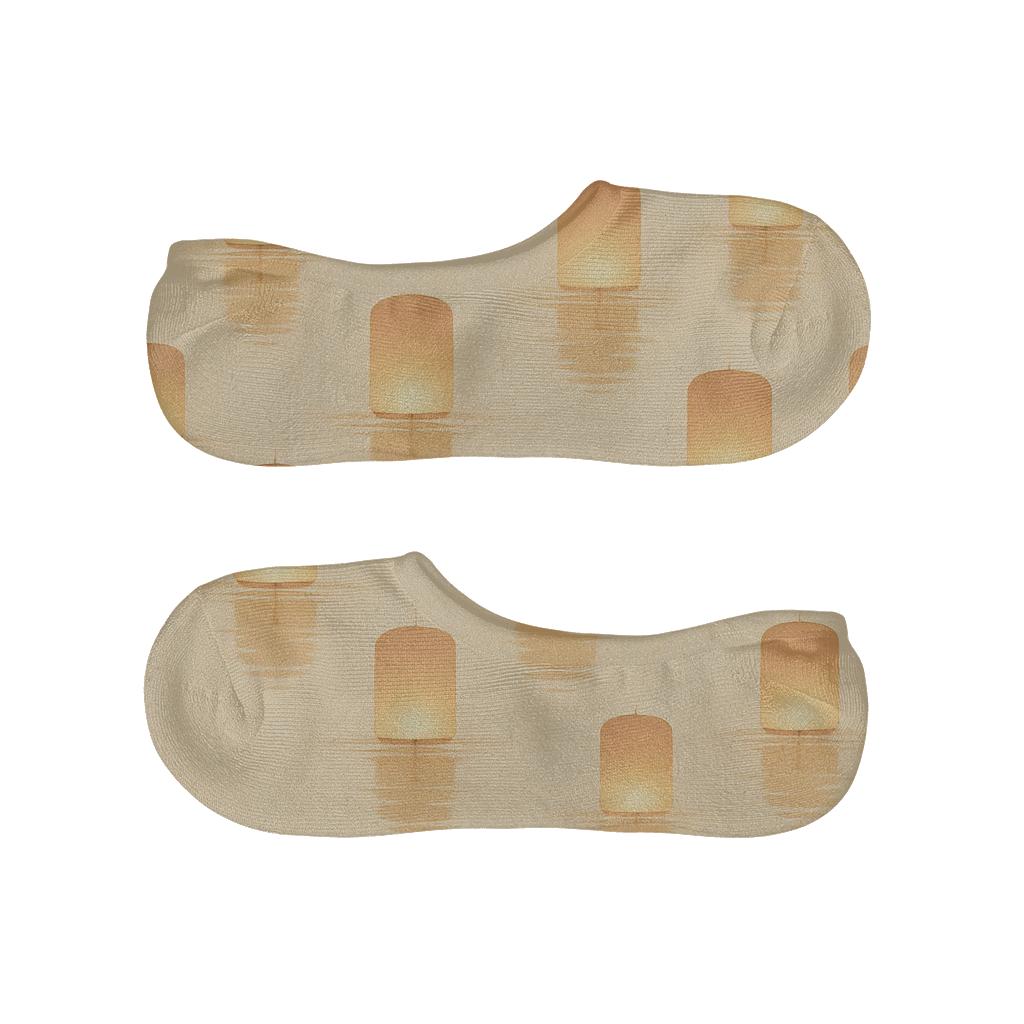 Floating Lantern Tessellation soft cotton no-show socks