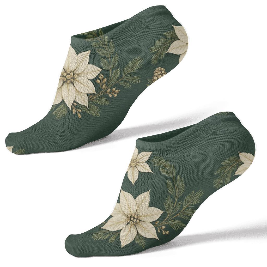 Pine Needle Band Wreath Landscape unique graphic ankle socks