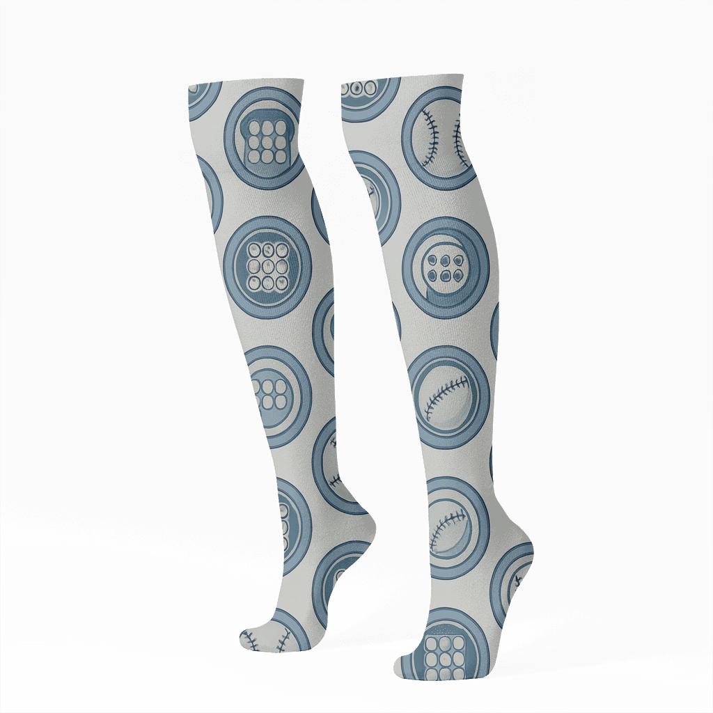 Stadium Light Lattice Blue Jays Edition custom knee-high socks