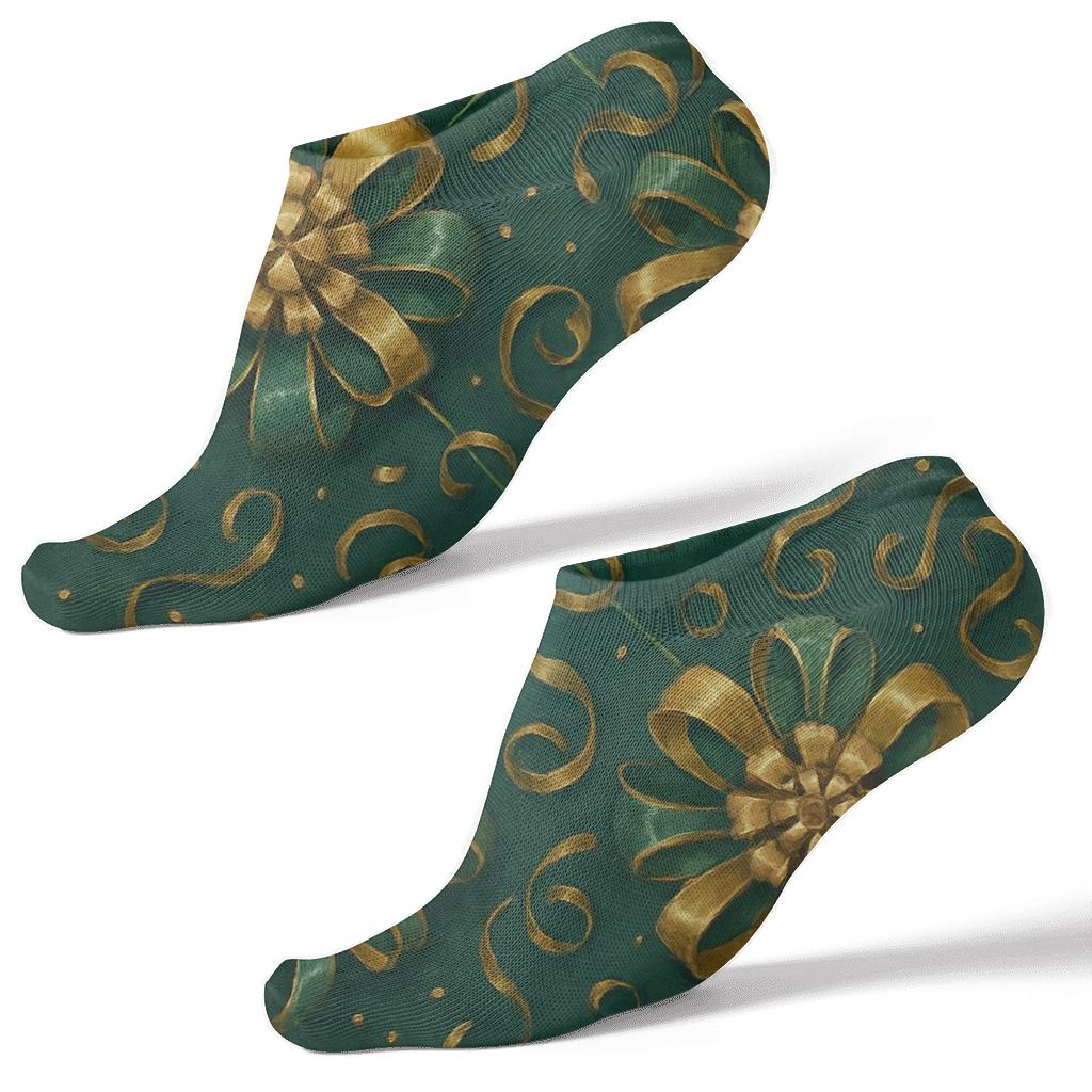 Gift Bow Radiant Presents Pattern comfortable cotton ankle socks