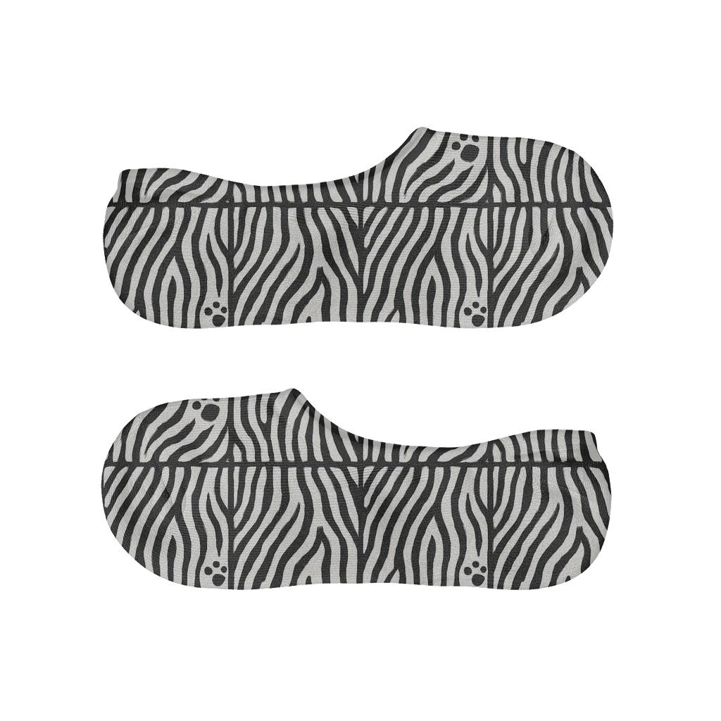 Zebra Stripe Tessellated Grid soft cotton no-show socks