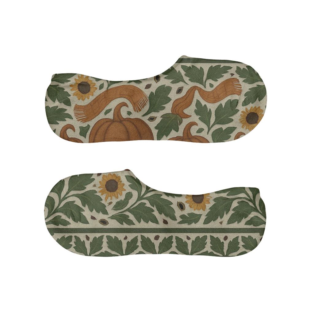 Pumpkin Patch Mirror Band On Cream breathable seamless no-show sockscustom no-show socks