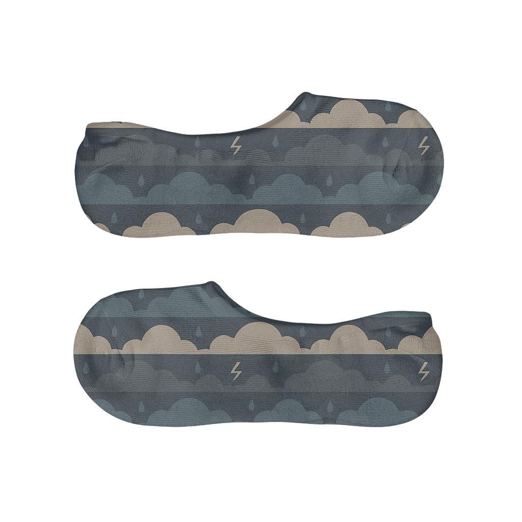 Stratus Lattice On Storm Gray breathable seamless no-show sockscustom no-show socks