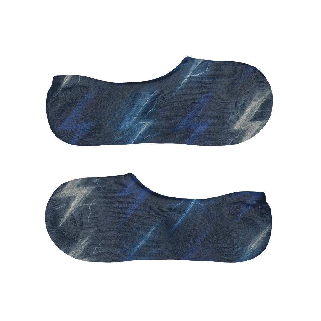 Mirrored Strike Pair Tessellation soft cotton no-show socks
