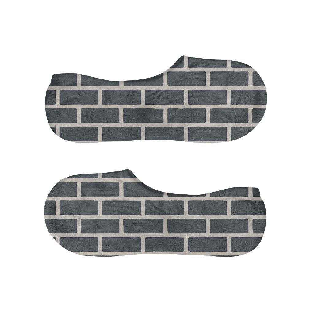 Narrow Brick Offset breathable no-show socks
