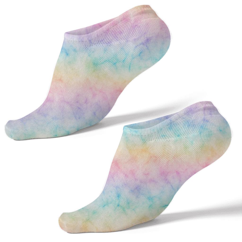 Pastel Scrunch Speckle Bands On White Background stylish athletic ankle socks