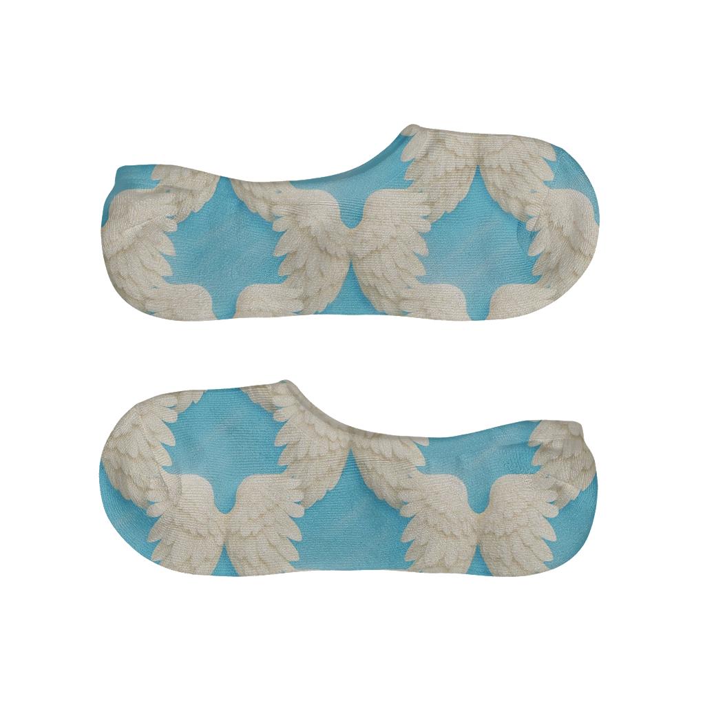 Angel Wing Chevron Grid breathable no-show socks