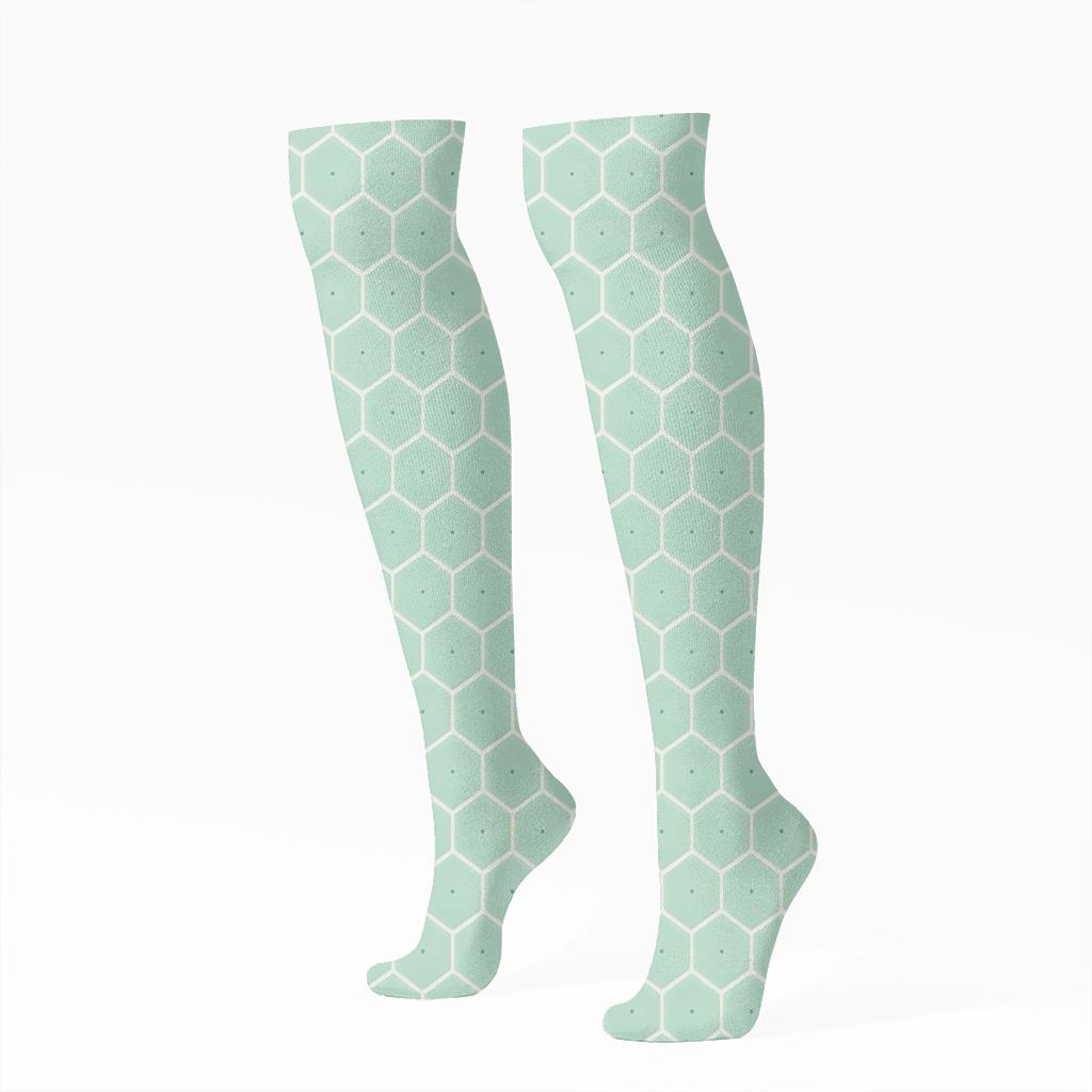 Calm Cellular Mesh comfortable cotton knee-high socks