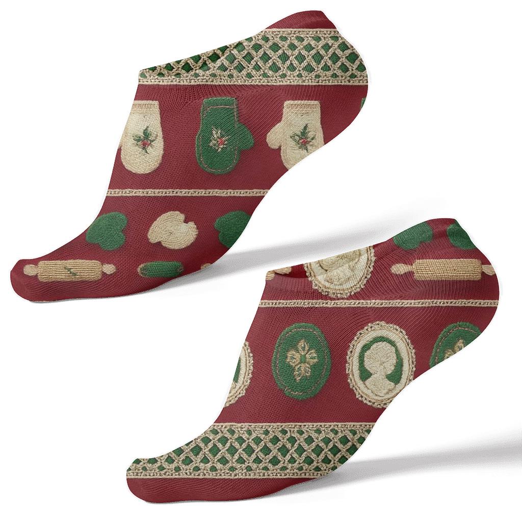 Apron Lace Band Mrs Claus Edition premium sports ankle socks