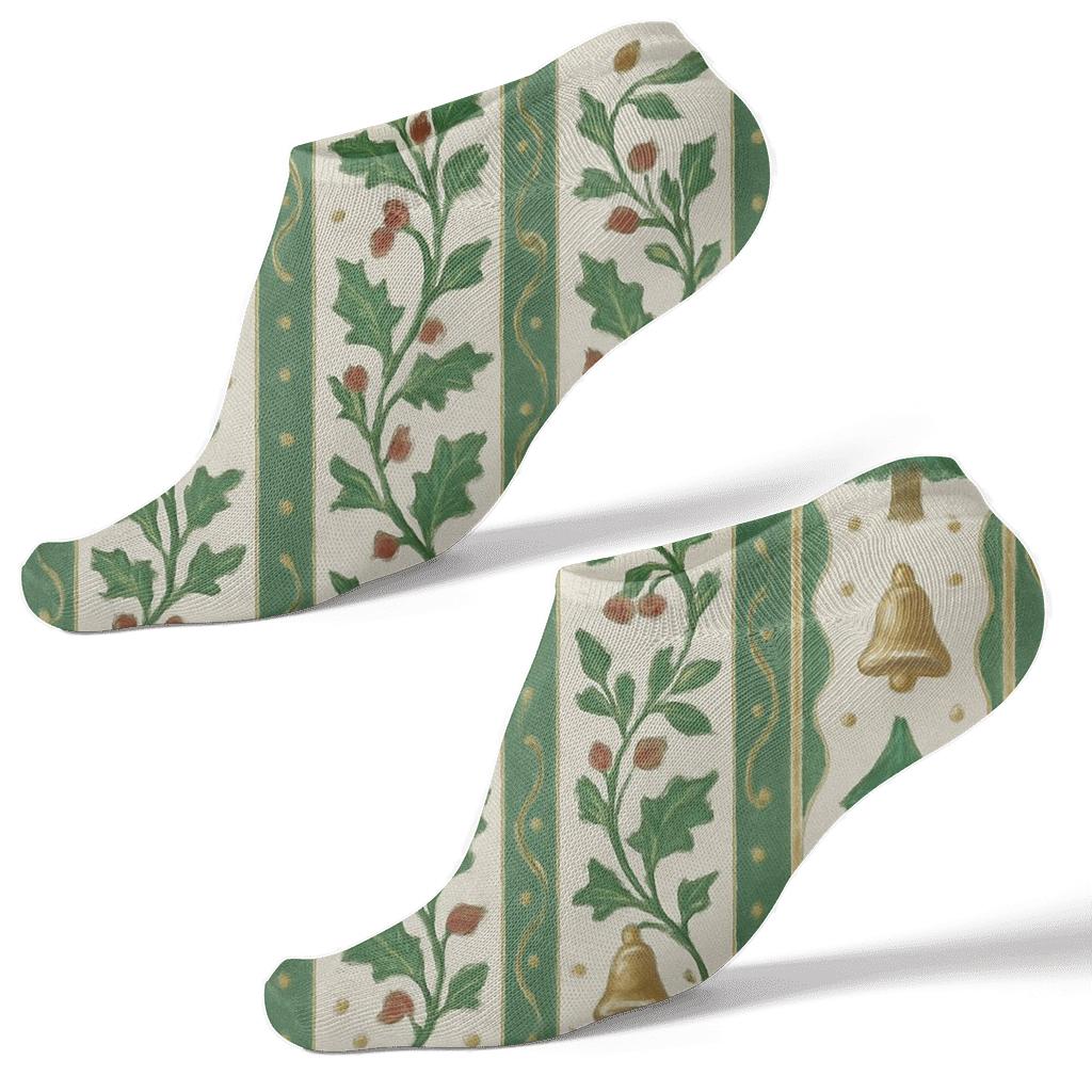 Holiday Wallpaper Stripe Compound stylish athletic ankle socks