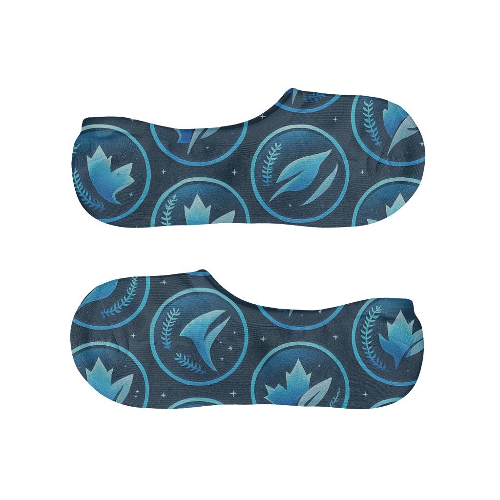 Cosmic Maple Medallions Blue Jays Tribute soft cotton no-show socks