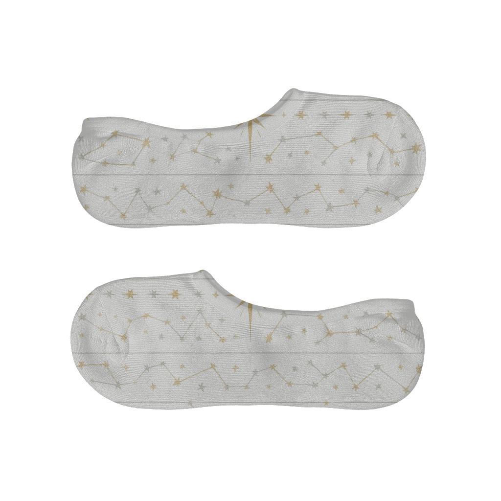 Golden Constellation Bands With Star Of Bethlehem Accents breathable seamless no-show sockscustom no-show socks
