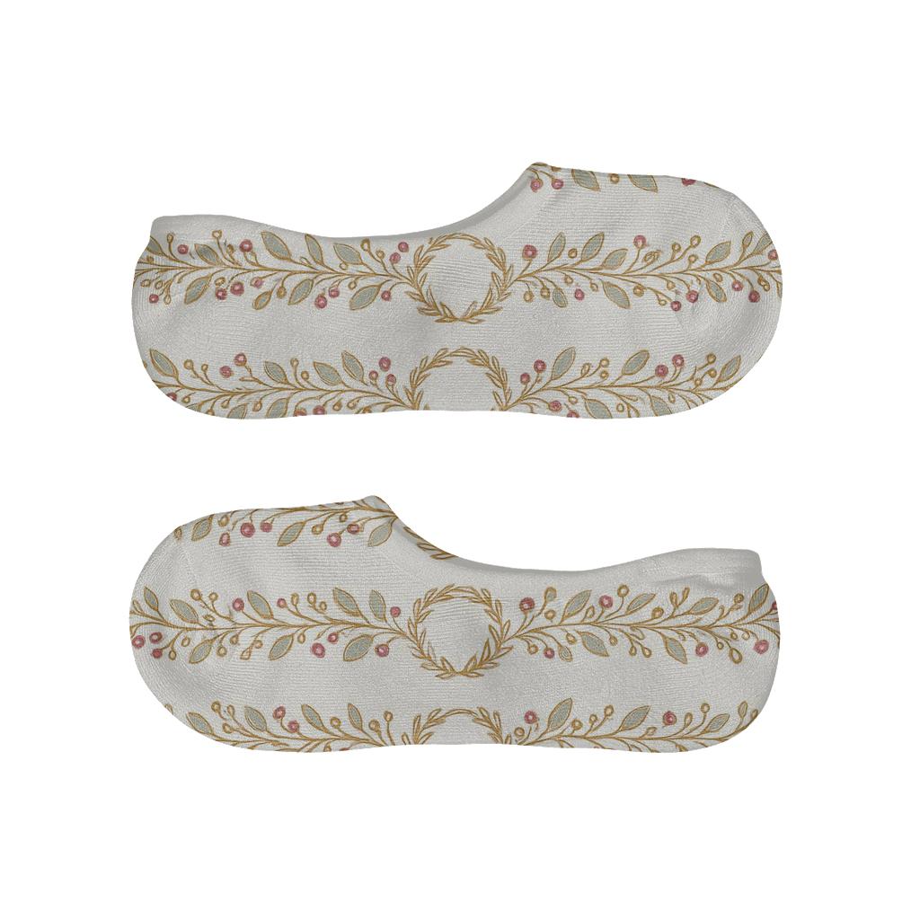 Golden Garland Bands With Laurel Wreath Accents personalized invisible socks