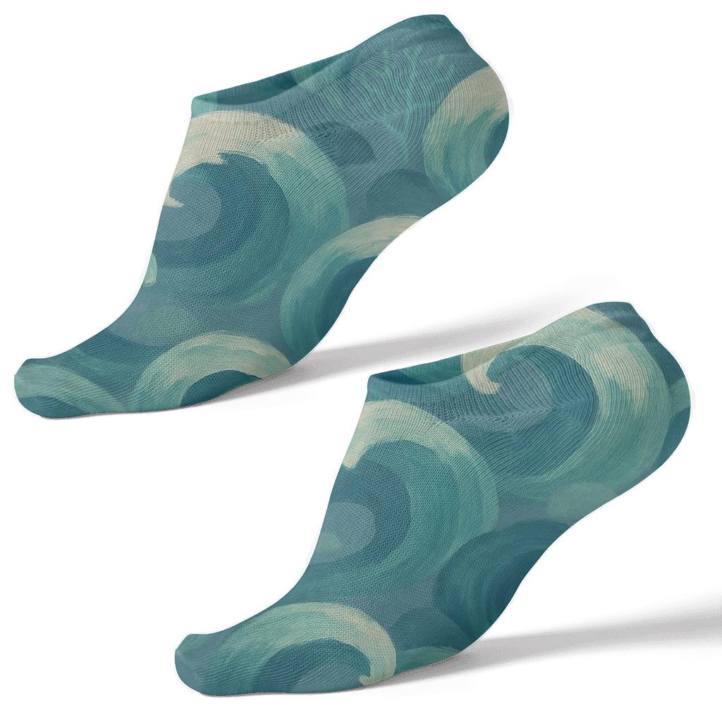 Reef Curl Collage All Over designer print ankle socks